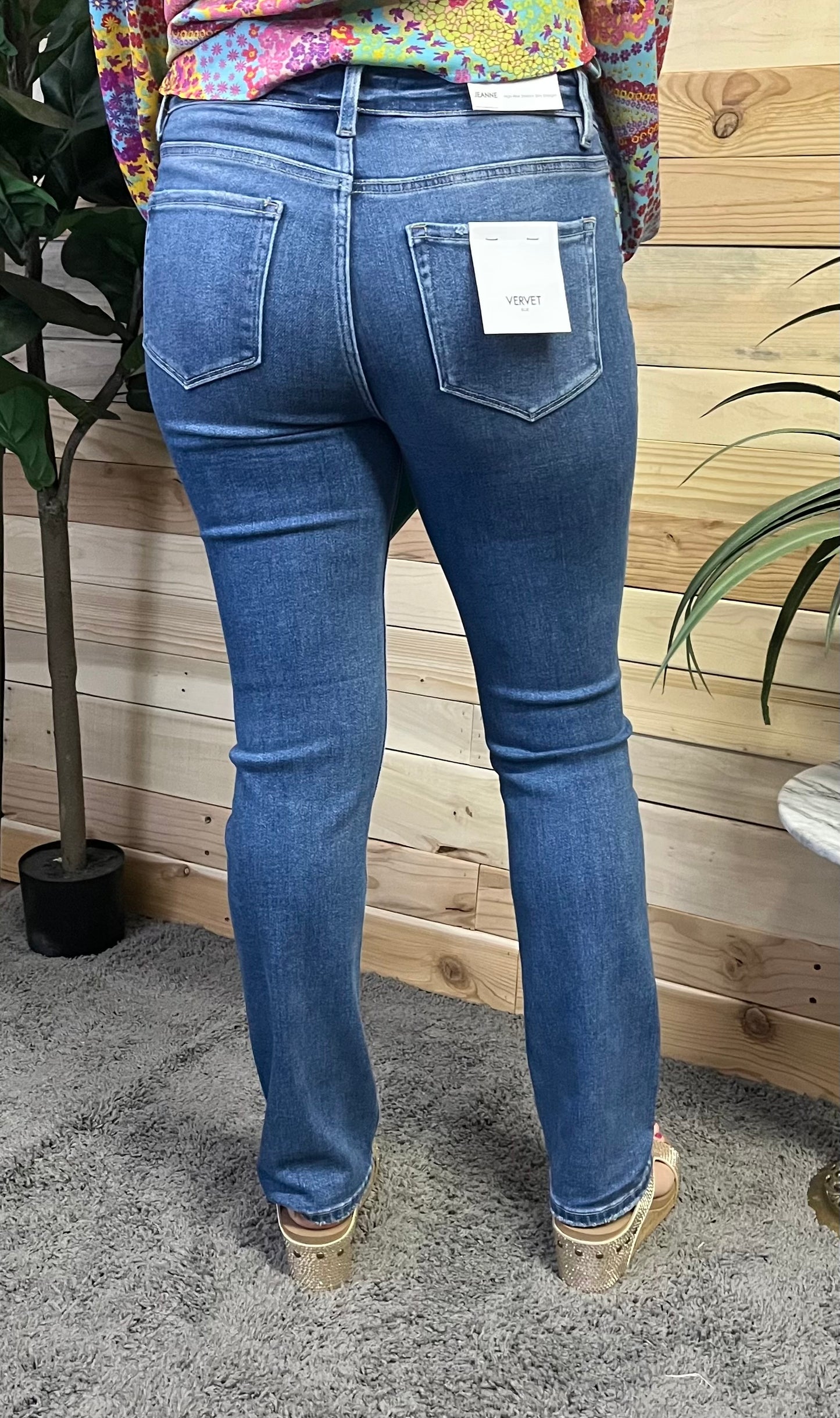 Vervet High Rise Long Slim Straight Jean