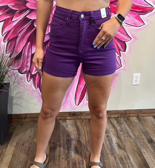 Judy Blue Purple Jean Shorts size Sm-3X