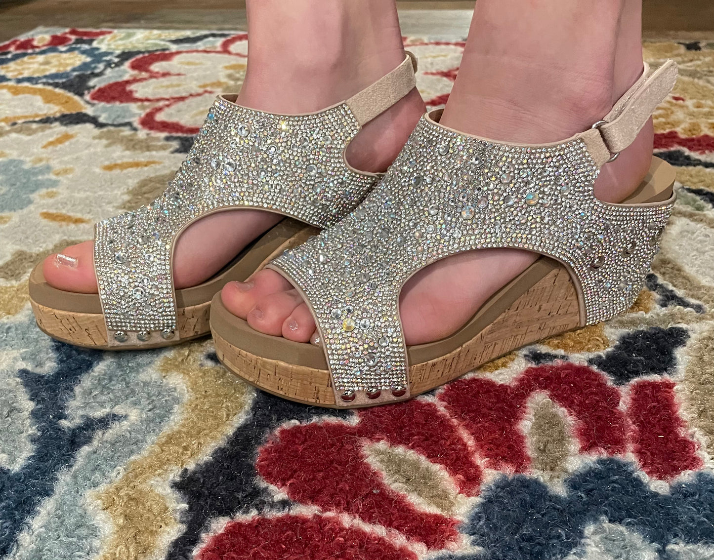 The Ashley Clear Rhinestones Sandal