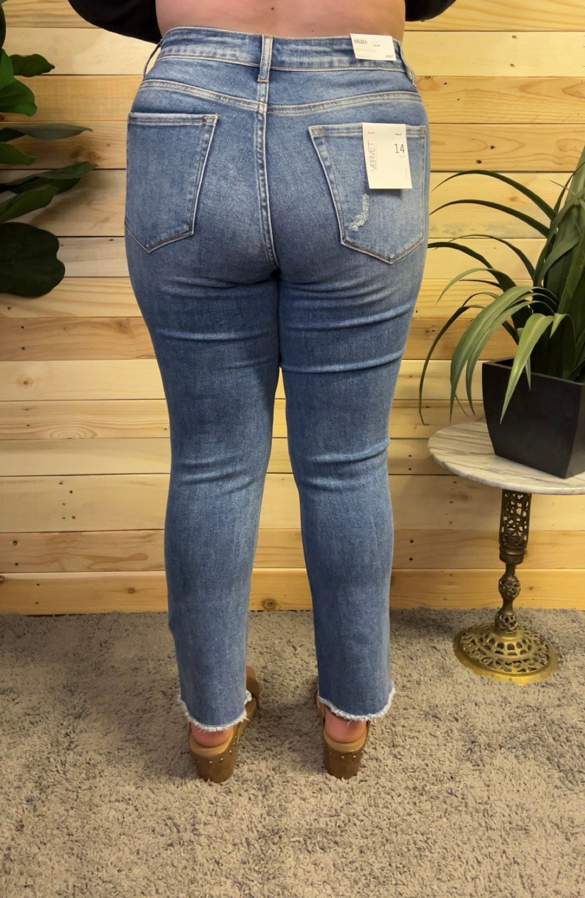 Melissa Mid-Rise Stretch Straight Jean