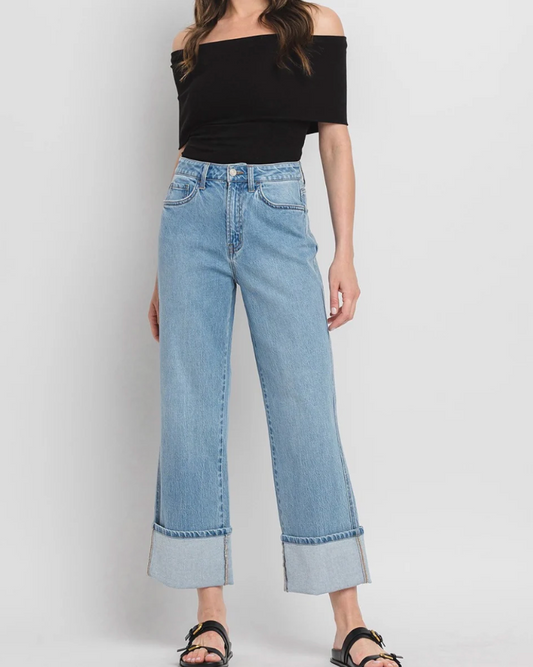 Vervet Enrapture Cuff Baggy Straight Jean