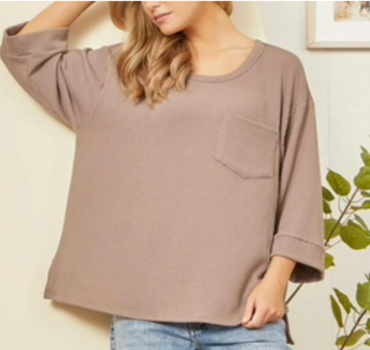 Top Knit Mocha Top